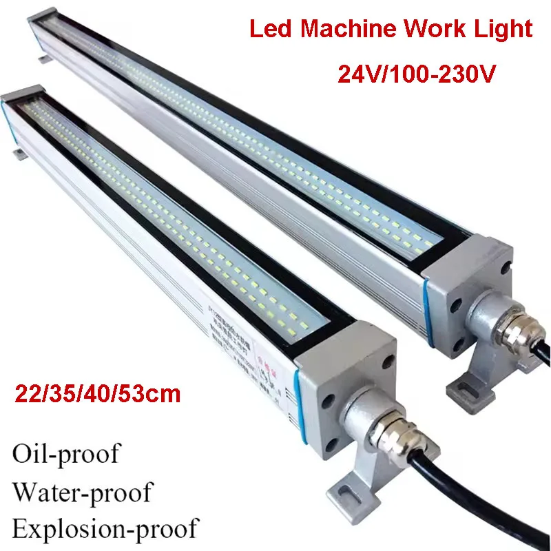 220V/24V Led Machine Tool Work Light Waterproof Oil-proof Explosion-proof Lamp CNC Lathe Lighting Lamp Aluminum Alloy Led Lamps