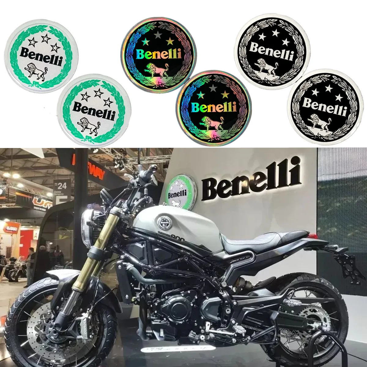 For Benelli 3D Soft Glue Stickers Round Suit Motorcycle Tnt135 150 300 302S 502X Highly Reflective Decals Retrofit Decoration