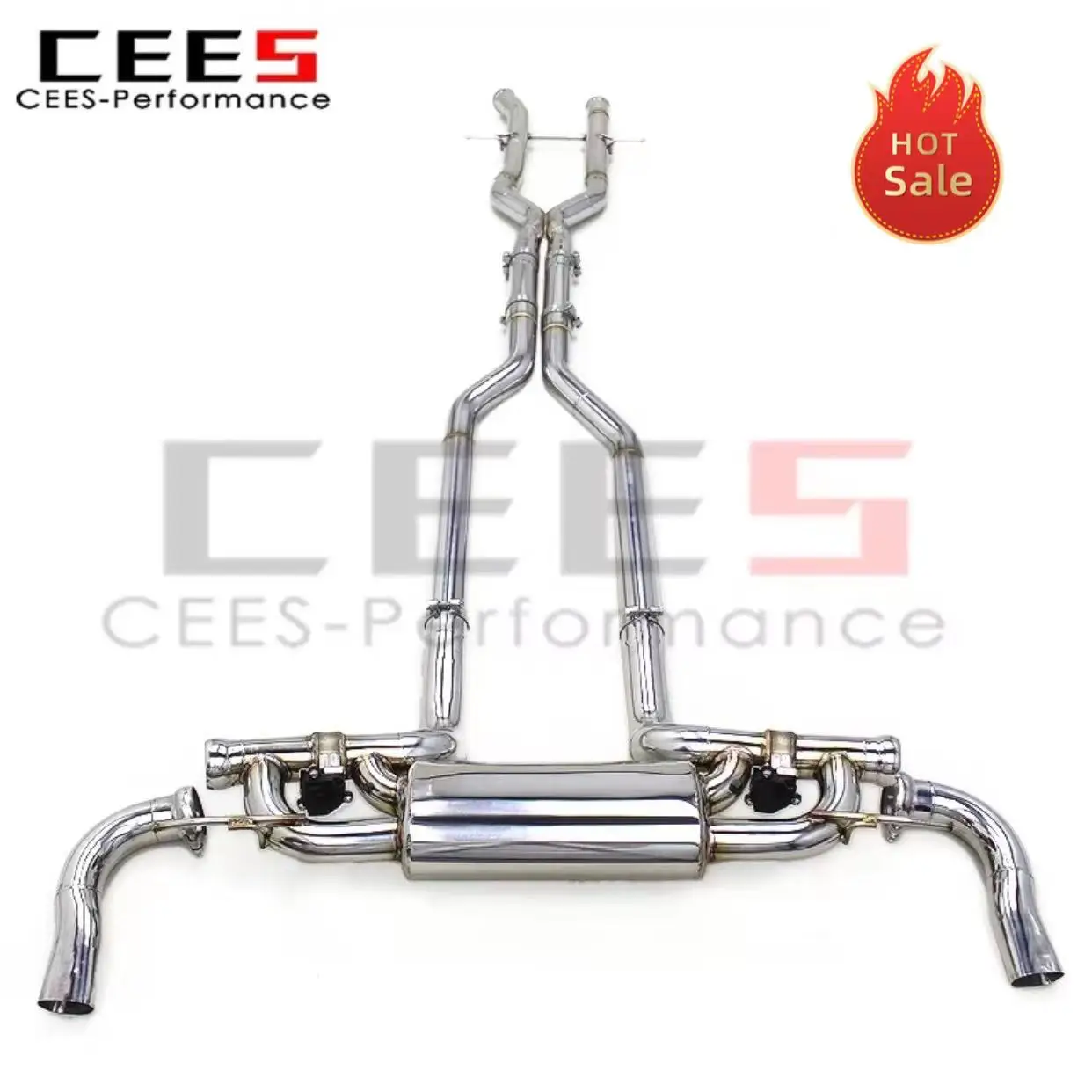

CEES Catback выхлоп для Mercedes LS500/GLS500 X166 V8 4.7T (2017-2023) — система побега из нержавеющей стали