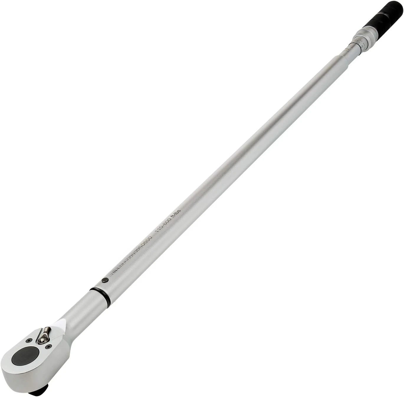 48T Torque Wrench, 110 To 600'-Lb, 48 Tooth Ratcheting Mechanism,Heat Treated Tube, Aluminum Handle