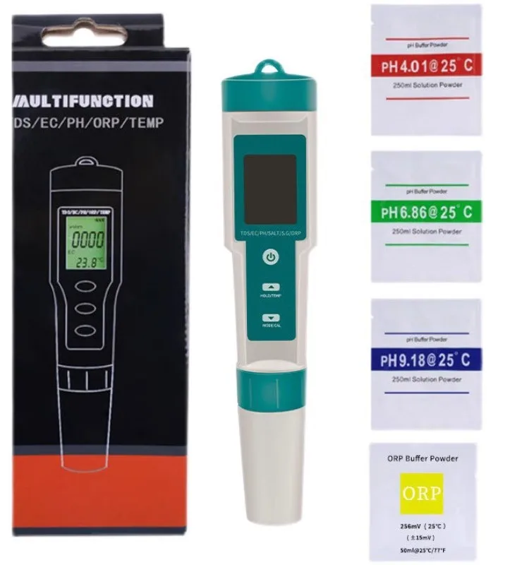 Seven-in-one Water Quality Test Pen Test PH Meter/TDS/TEMP/EC/salinity/SG/O RP Detector To Measure Water
