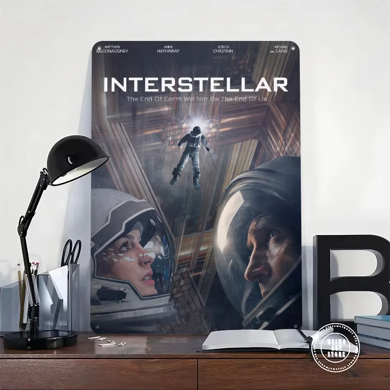 Interstellar Movie Metal Poster Perfect Gift for Fans Lovers Personalized Wall Art Metal Sign for Modern Home Decoration Luxury