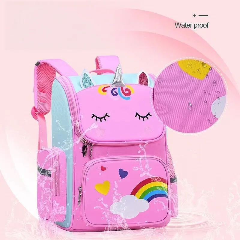 Boy Girl Cartoon Unicorn Schoolbags Lager Capacity School Backpack Kindergarten Primary School Backpacks Kawaii Kids Bag