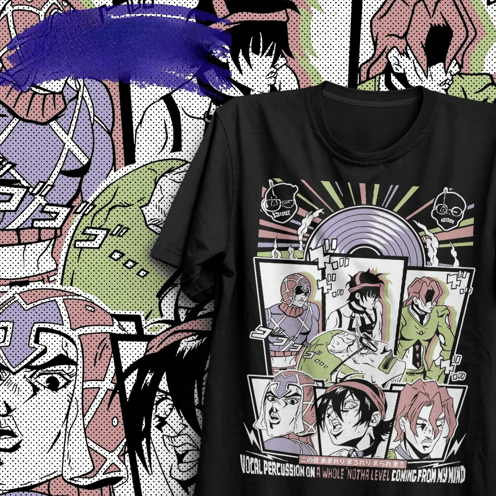 

2025 Jojos Bizarre Adventure – Dance Anime T Shirt Manga Gift for Anime Lover All Size Graphic T Shirts Y2k Top Women Clothing