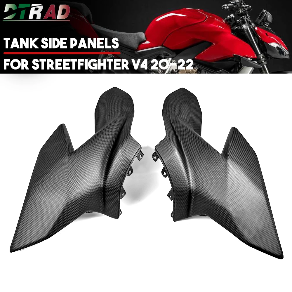 

For DUCATI Streetfighter V4 V4S SP 2020-2022 Full Carbon Fiber Fuel Tank Side Panels Front Fairing Kit Motorcycle Modified Parts