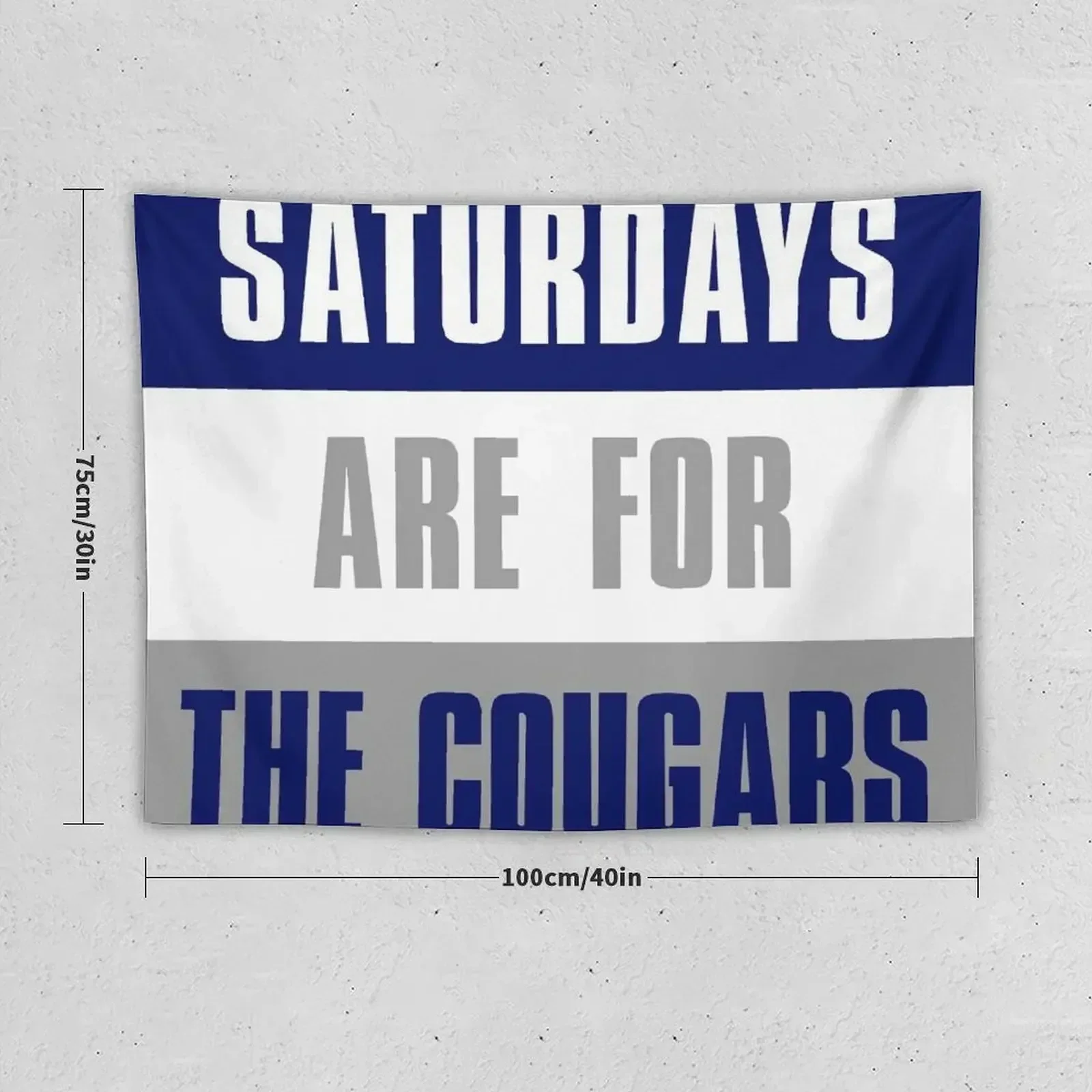 Saturdays are for The Cougars, Brigham Young University Tapestry Christmas Decoration House Decoration Tapestry