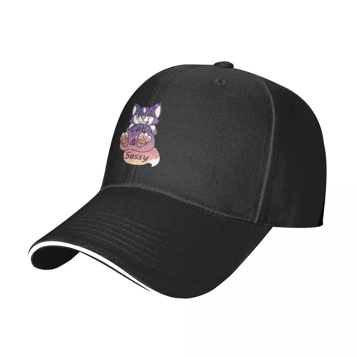 Cat & Sassy - Glitter Edition Baseball Cap Ball Cap Beach Outing Women's Beach Visor Men's