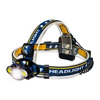 UltraFire K03 Powerful Small 3 LED Headlamp 7 Lighting Modes Head Light Mini Torch for Running Camping Hiking with 3 AAA Battery