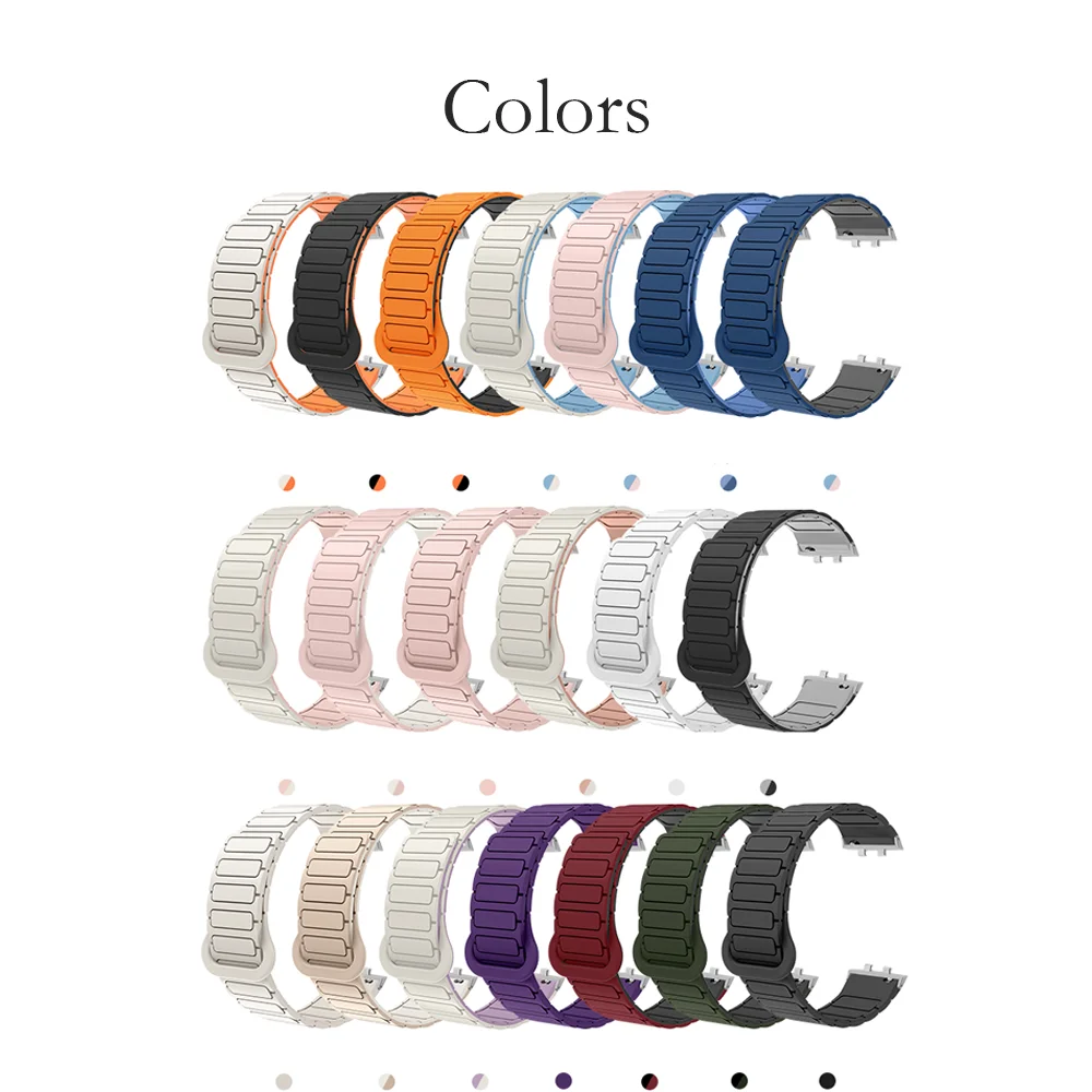 Pulsera magnética de 20mm y 22mm para reloj OPPO 3/3Pro estilo armadura de liberación rápida, correa de reloj inteligente deportivo de silicona resistente al agua Unisex