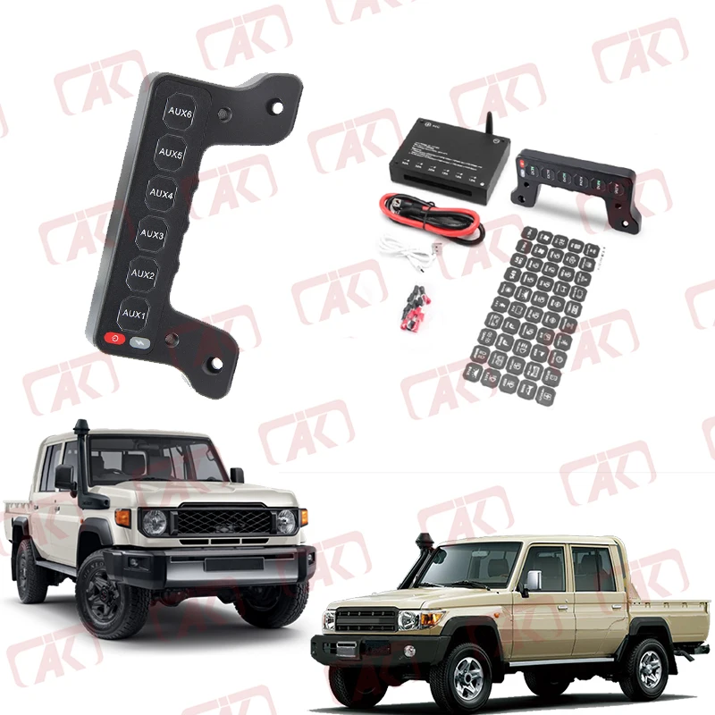

6 Gang Wireless Armrest Light Control Grab Handle Switch Panel for Toyota Landcruiser 70series LC71 LC76 LC79