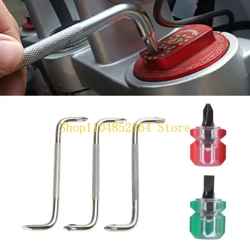 

652F 5Pcs ZType Slotted Screwdriver Offset Screwdriver Tip Screw Driver Double Head