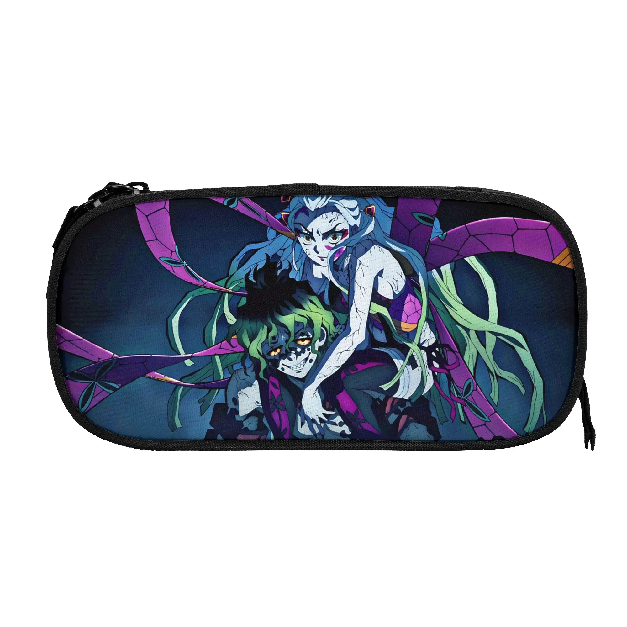 bolsas-de-grande-capacidade-para-criancas-estampa-de-anime-demon-slayer-daki-gyutaro-estojo-escolar-para-meninos-e-meninas