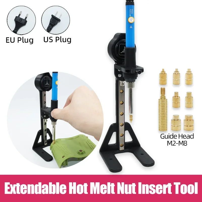 

Adjustable Temperature Electric Soldering Iron Brass Insert Nut Hot Melt Heat Knurled Nuts Stealth Press Tool 3D Printer