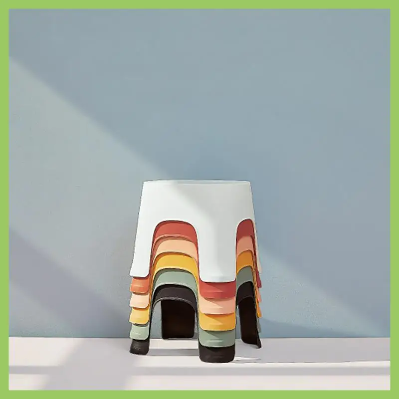 

Small Bench Anti-Skid Coffee Table Plastic Simple Stool Adult Thickening Children's Stool For Shoes Short Stool