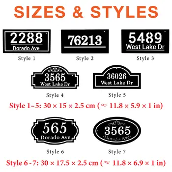 6 best sales Backlit house number - №6