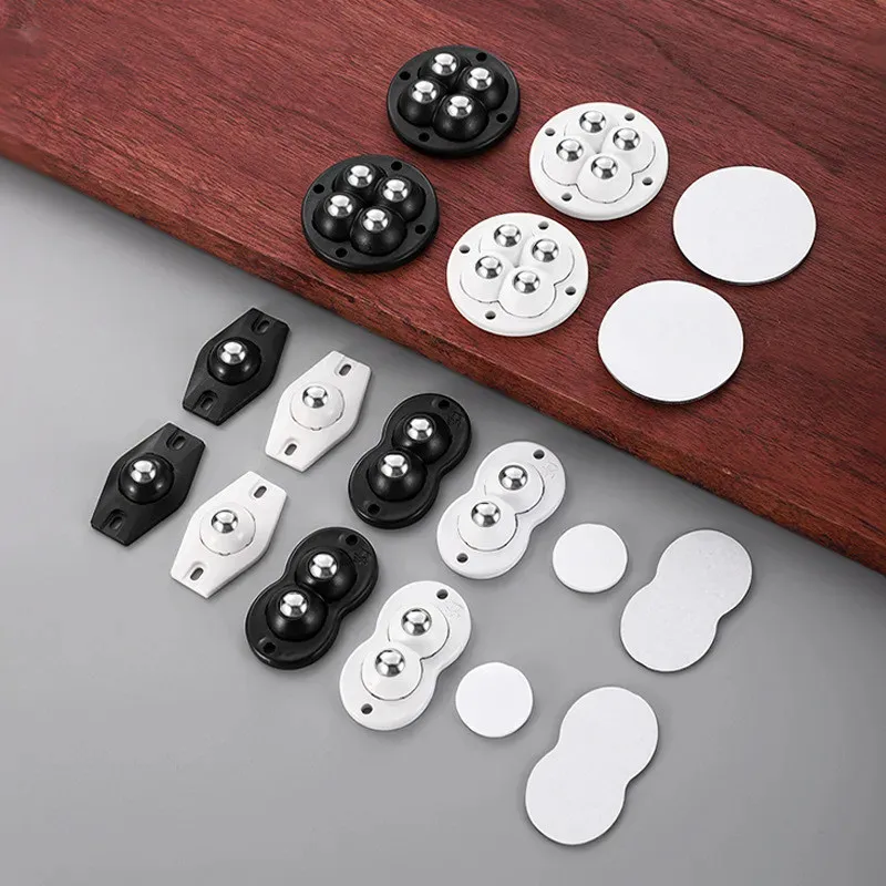 4 قطعة عجلات الأثاث عجلات 1/2/3/4 الخرز بكرة ذاتية اللصق الفولاذ المقاوم للصدأ 360 °   دوران عجلة عالمية تحميل 20/200 كجم