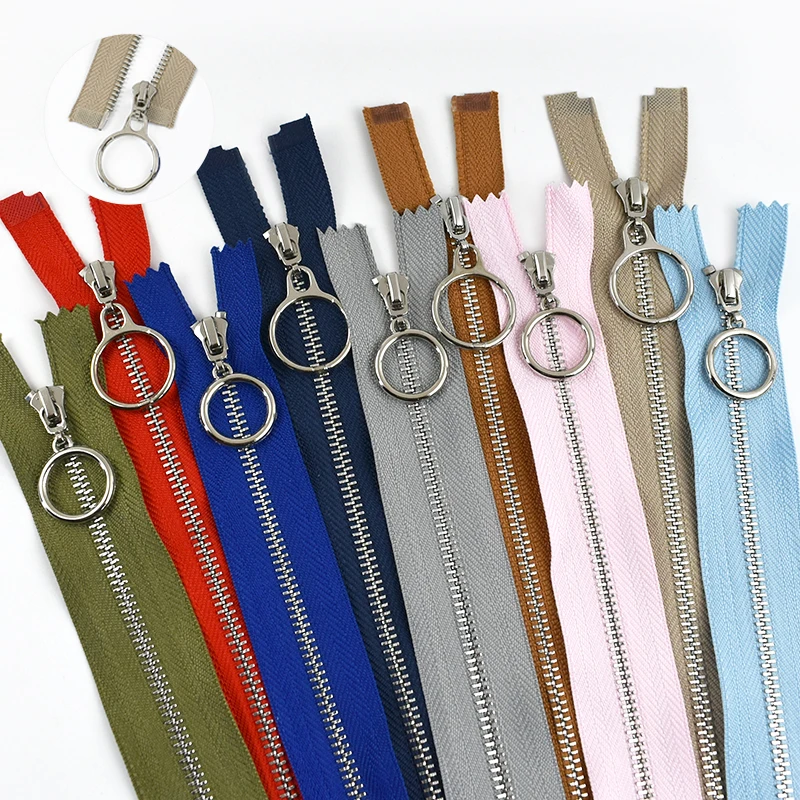 

5Pcs Meetee 3# 15-70cm Metal Zipper for Garment Decor Zips Bag Pocket Replacement Zip Easy Repair Zippers DIY Sewing Accessories