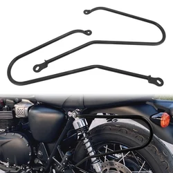 Motorcycle Accessories Iron Saddlebag Guards Support Bar Bracket Mount For Triumph T120 T100 Bonneville Mag Wheel 2001-2016