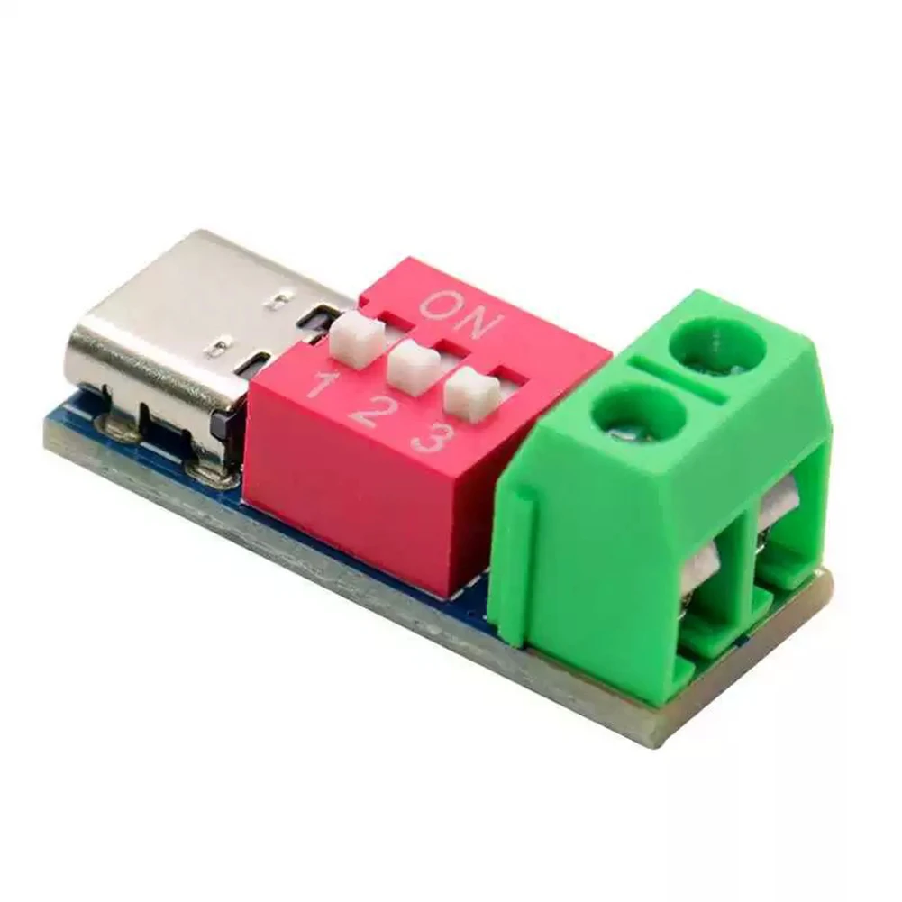1pc PD Fast Charging 5V~20V DIP Switch Adjustable DC Voltage Power Supply Module For Electrical Equipment Easy Installation