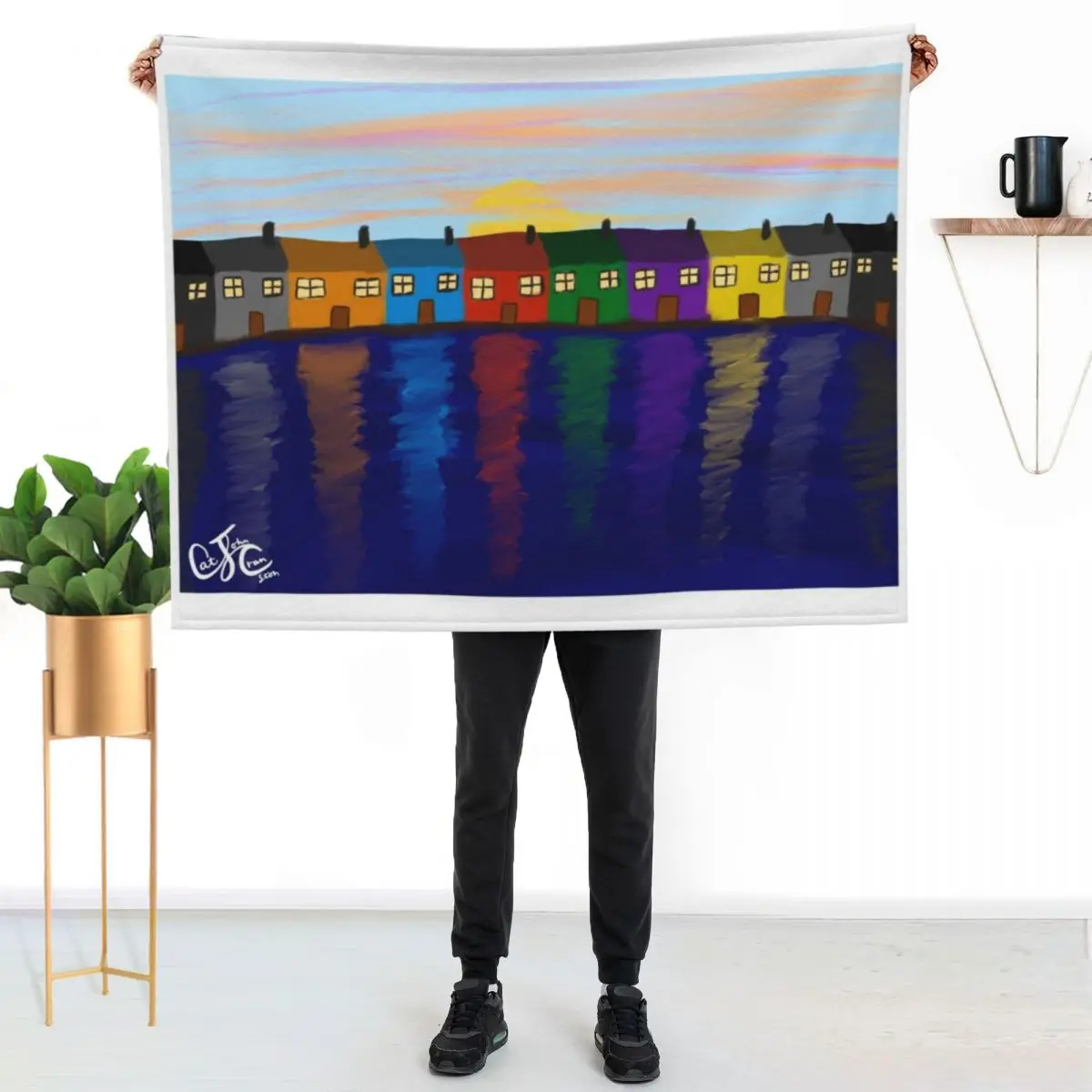 

Happy houses Throw Blanket Thin Soft Blanket for Summer Night Sleeping