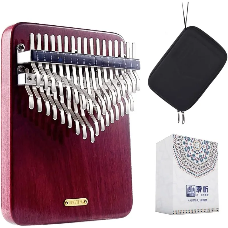 

Kalimba 34 keys Thumb Piano Mbira Finger Piano Gift for Kids Adult Beginners Professional（LT-K34V,snow whisperer)