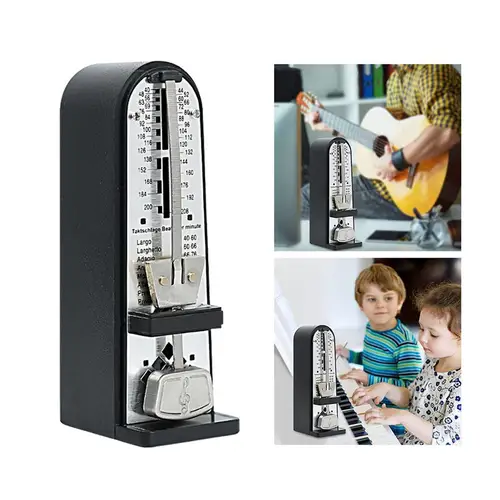 Imagen 2 del producto Metrónomo compacto profesional para guitarra, sintonizador Universal de plástico para tareas domésticas, aula, ukelele, instrumento Musical