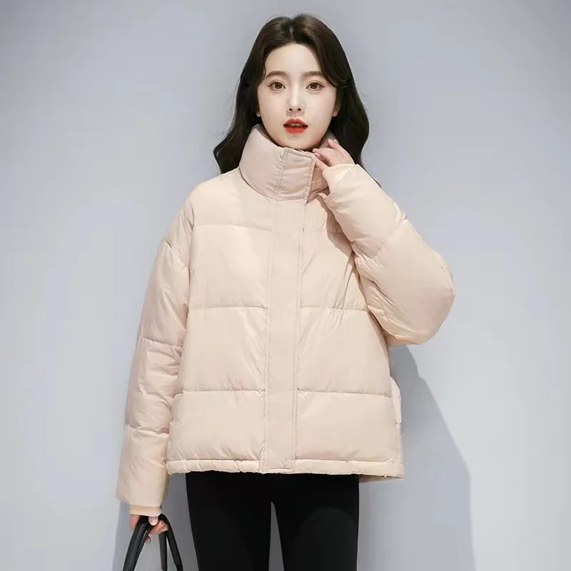 파카 여성 코트 재킷 2025 가을 겨울 보온 푸퍼 재킷 스탠드 칼라 하라주쿠 아우터 루즈 패딩 베스트 한국 가을