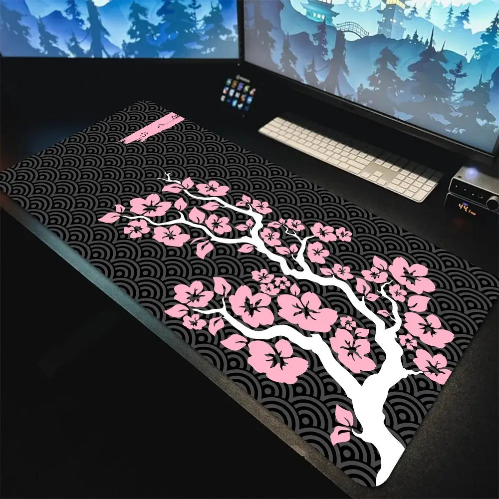 

Multi Size Gaming Mice Pad Sakura Art Design Mousepad Computer Non-slip Table Mat 120x60cm Desk Pad For PC Keyboardpad Table Rug