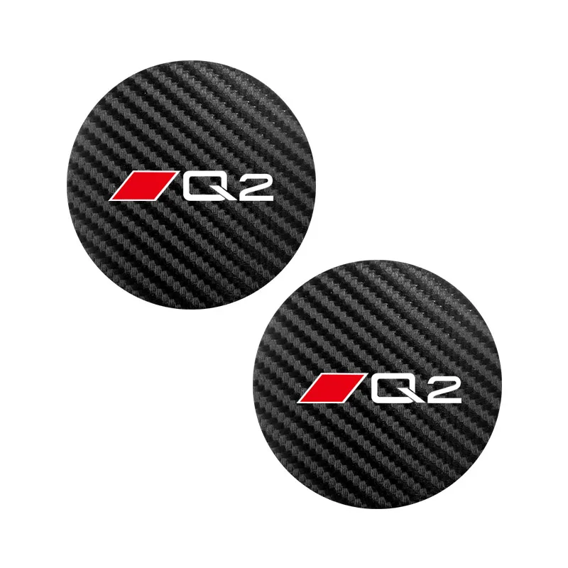 2Pcs Auto Leder Untersetzer Matte Anti-slip Wasser Tasse Pad Für Audi A1 A3 A4 A5 A6 A7 a8 Q2 Q3 Q5 Q7 Q8 B6 B8 B9 C5 C7 TT S1 S7 S3 RS6