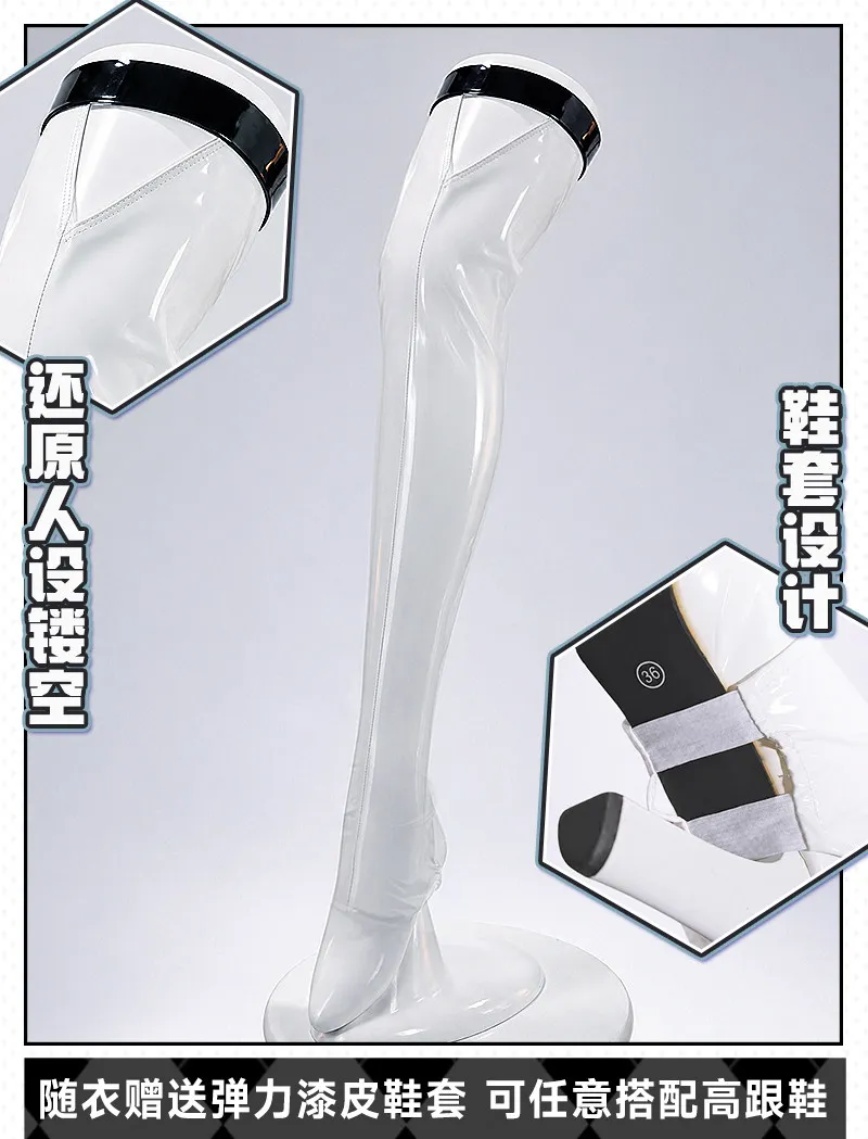 Azur Lane Linkage Automata 2B Cosplay Costume YoRHa No. 2 Type B Women's sexy leather jumpsuit Halloween party private suit view 5