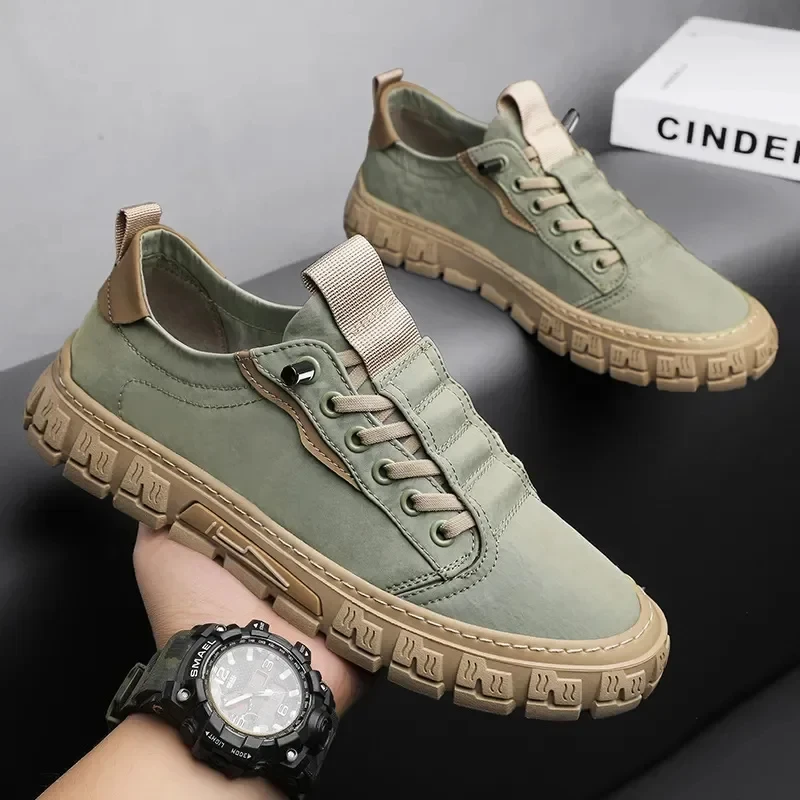 2026 New Men Canvas Shoes Brand Breathable Men Casual Shoes Fashion Comfortable Sneakers Platform Slip on Vulcanized Shoes Male