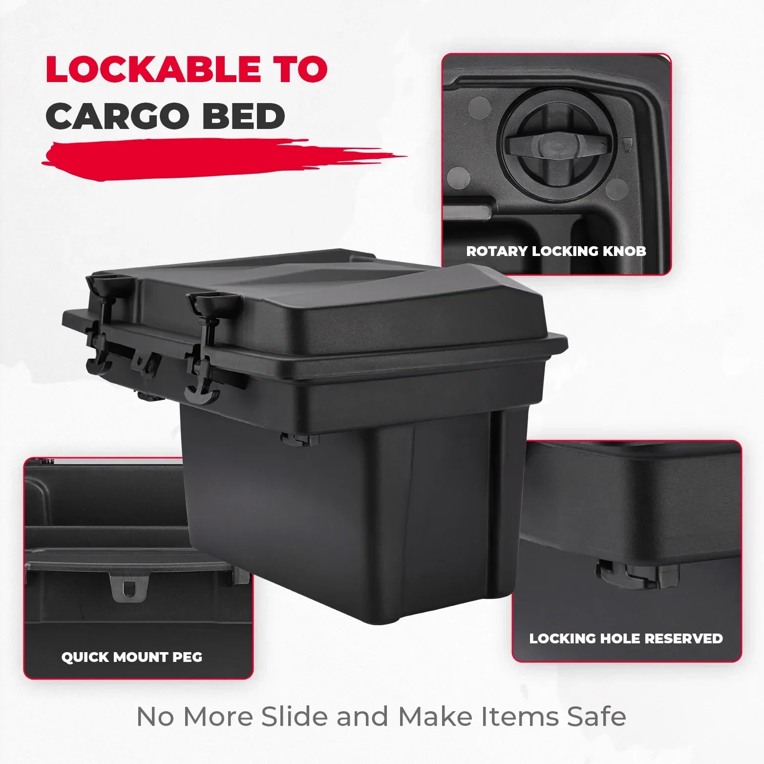 ل Can-Am Defender Max HD5 HD8 HD10 Max Commander 2021 + UTV على الطرق الوعرة 20L صندوق تخزين سرير البضائع القابل للإزالة