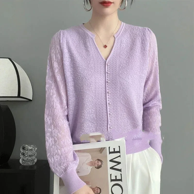 Spring Autumn Y2K Solid Elegant Fashion Lady T-Shirts Tees Long Sleeve Pullovers Knitwear Chic Sweat Undershirt Women's Clothing