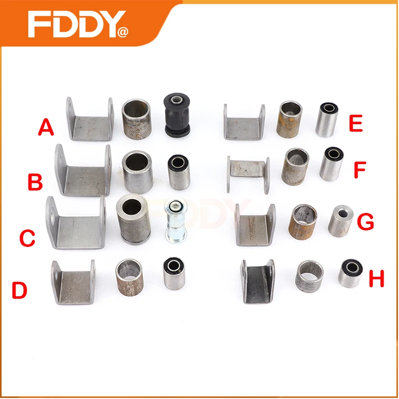 FDDY Swing Arm Support Buffer Sleeve Set with Steel Bushing Hanging Lugs for ATV Scooter UTV Go Kart Quad Bike Buggy Suspension