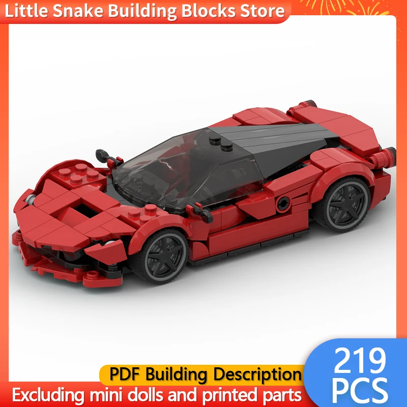 Speed Racing Car Model MOC Building Bricks Hybrid Sports Car Modular Technology Gifts Holiday Assemble Children Toys Suit