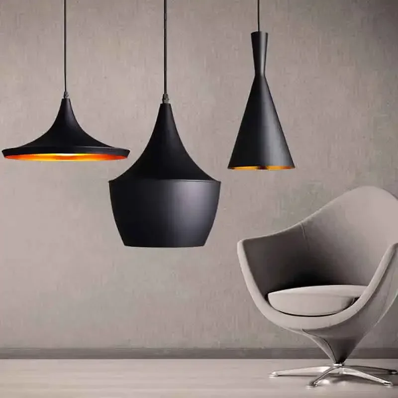 الألومنيوم معلقة ضوء الحديثة خمر مطعم قلادة أضواء 110 فولت 220 فولت تركيبات صناعية ديكور غرفة الطعام PL-209