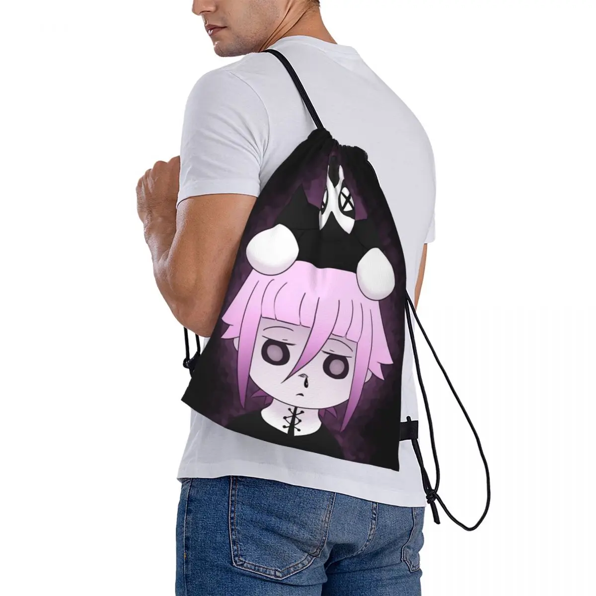 Crona i Ragnarok Soul Eater plecaki torby ze sznurkiem sznurkiem etui do przechowywania torba na książki dla mężczyzny kobiety szkoła