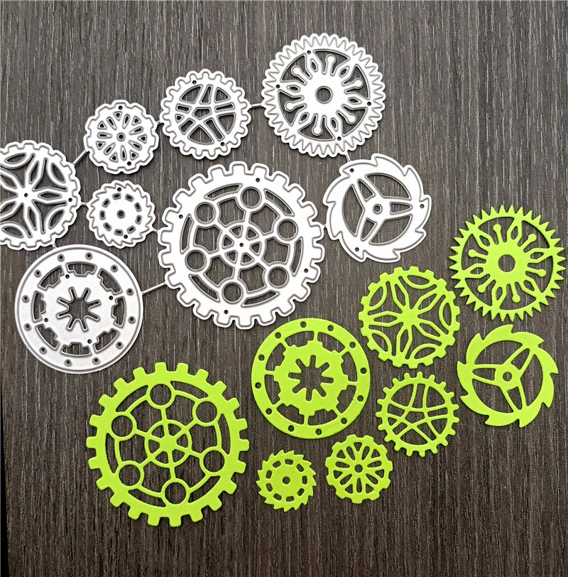 Crazyclown 8pcs  Round Shape Lace Carbon Steel Embossing Metal Cutting Dies Photo Album Decor Knife Mould DIY Scrapbooking