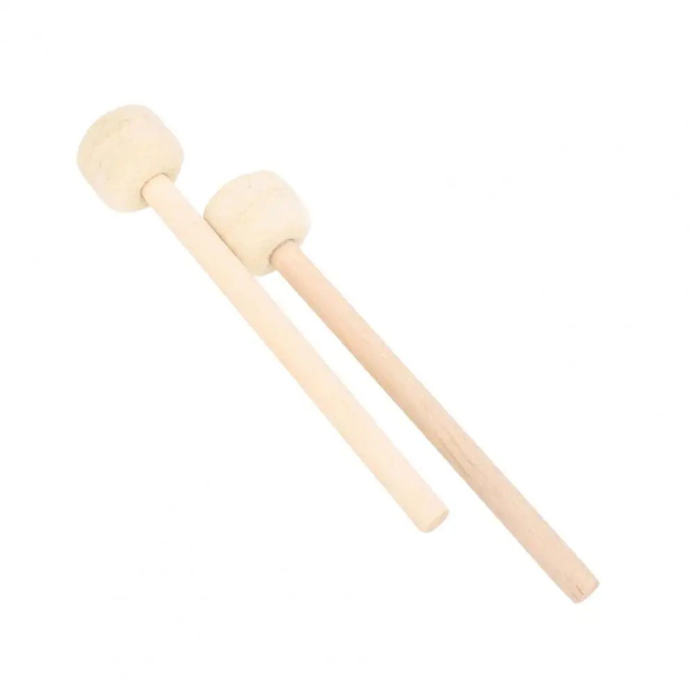 Durable Drumsticks Wooden Drum Sticks Ultralight Wool Felt Drum Sticks with Wooden Handle for Percussion Smooth Edge Anti-slip