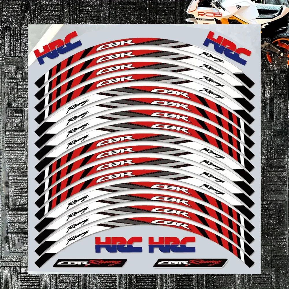 

For Honda CBR Wheel Sticker Motorcycle Accessories RR F4i CBR650R CBR500R CBR250R 650R 650F 500R 400R 250R 150R 1000RR 600RR 600