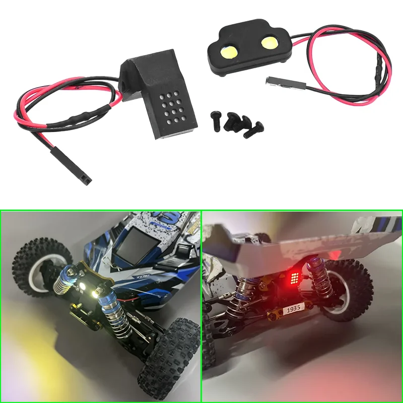 Für 1/12 Wltoys 124017 Hochgeschwindigkeits-RC-Rennwagen Simulierte Vorder- und Rück-LED-Leuchten Scheinwerfer Rücklicht RC-Auto