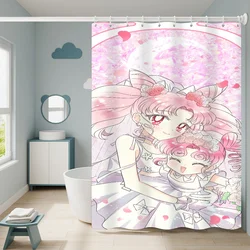 Curtains for Bathroom Shower Curtain Bathroom Curtain S-sailor Moon-n Bath Sets Accessories Waterproof Fabric the Set European