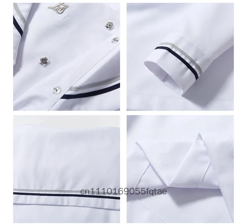 Neue japanische JK-Uniform, weißer, schlichter College-Stil, Rock mit Schleife und Falten, Schuluniform für Mädchen. – Detail 10