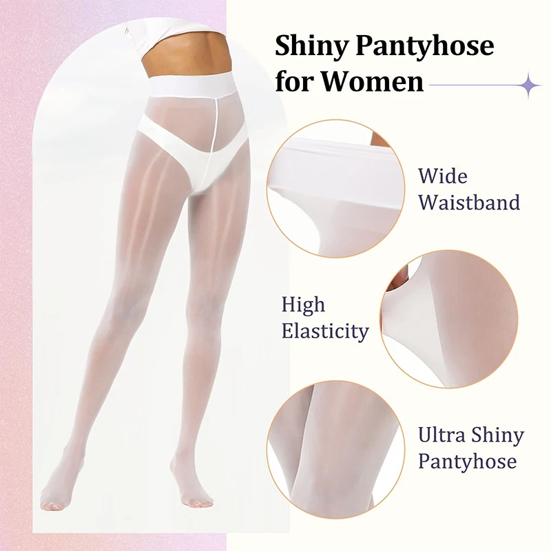 Kave Plus-Size Smooth Tights 100% HorseOil Added Thin Stocking Shiny Pantyhose 8Denier Durable Transparent Female Silky Tights