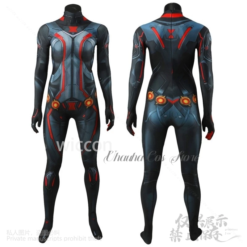 Наташа аниме игра Rivals косплей костюм комбинезон сексуальный красный черный панк боди Хэллоуин карнавальный костюм для вечеринки Cos 코스프레