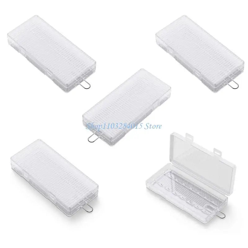R6FF 2A Battery Holder Box Clear Storage Case with Top Closures Separated Slot