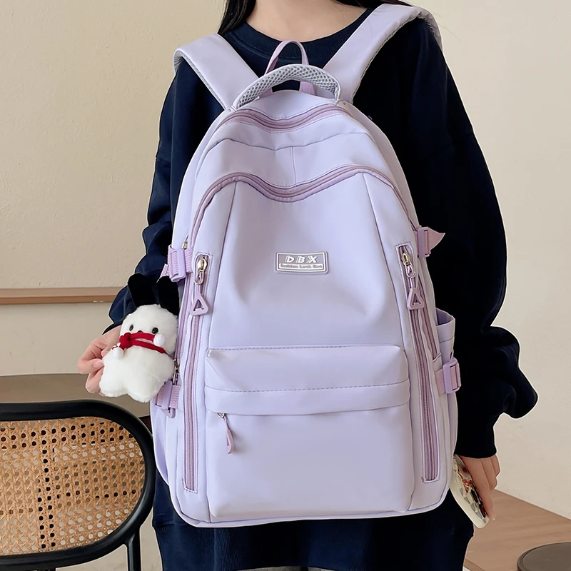 Hot Sale New Female Fashion Lady High Capacity  College Backpack Trendy Girls Laptop School Bags Cute Girl Travel Book Bag