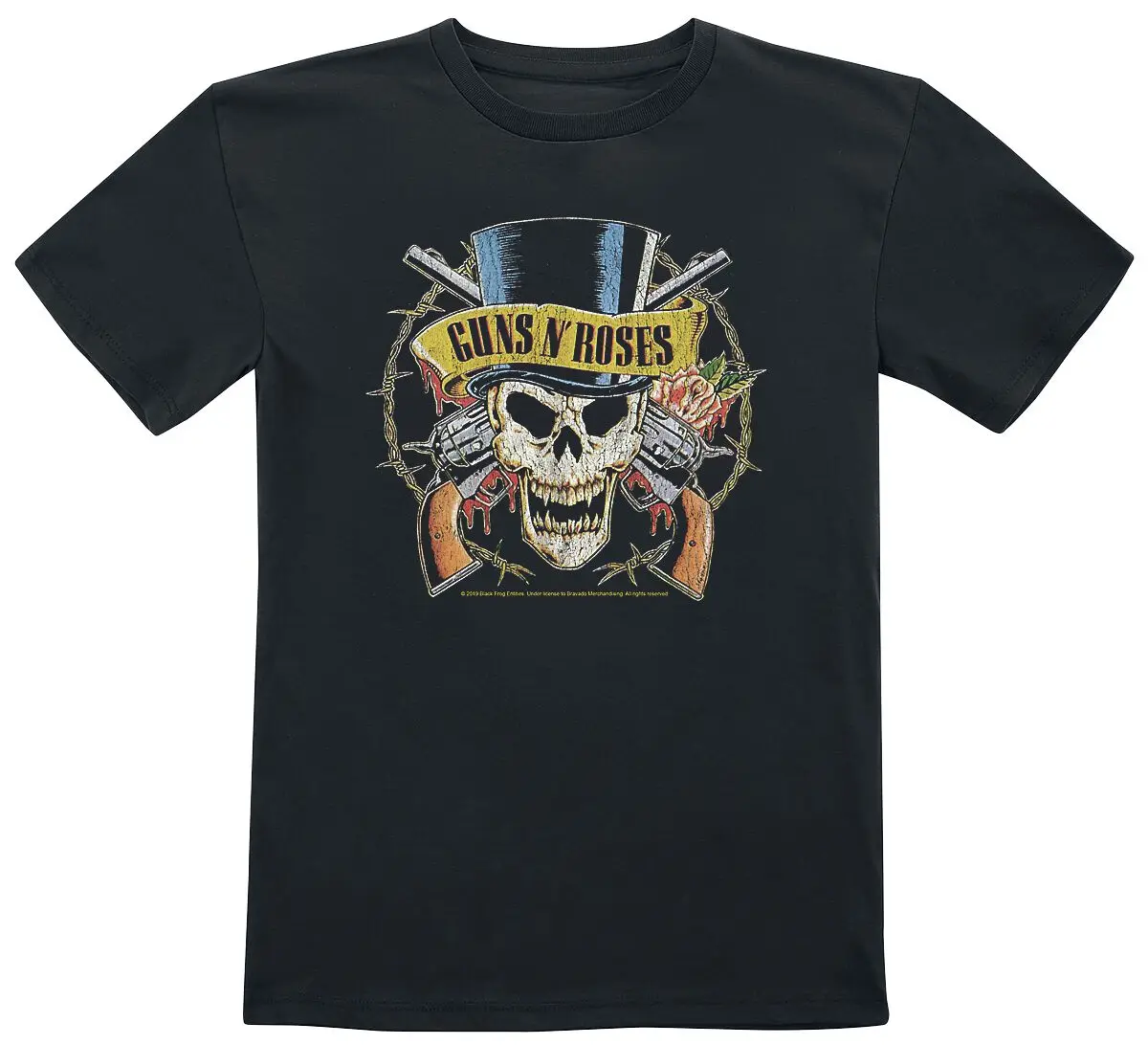 Chapeau Haut De Forme Guns N' Roses Band T-shirt Cotton Graphic Tee Men Women Summer Streetwear