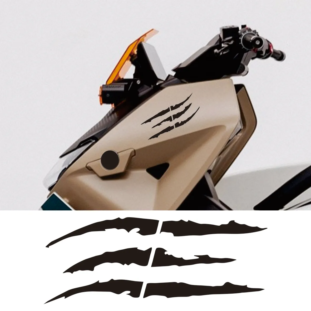 

1pc Monster Claw Scratch Marker New Motorcycle Body Fuel Tank Stickers Stripe Decals Reflective Waterproof Motocross Decoration