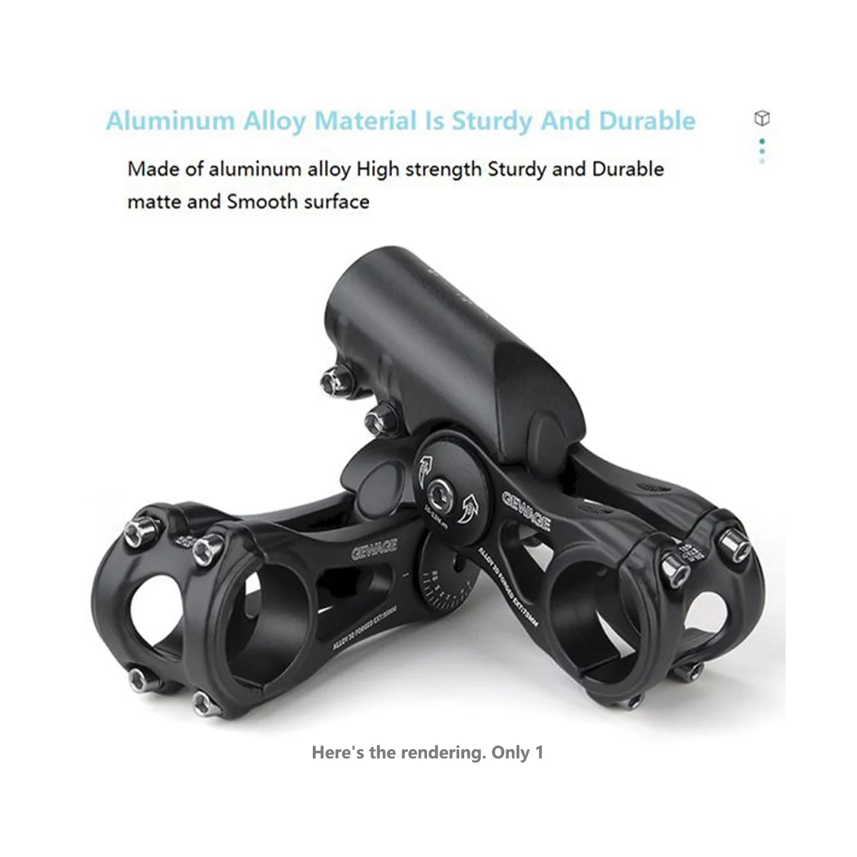 GEWAGE Adjustable MTB Stem for Bike Handlebar Stem Aluminum Mountain BMX Gear Bike Stem Section 95mm Black